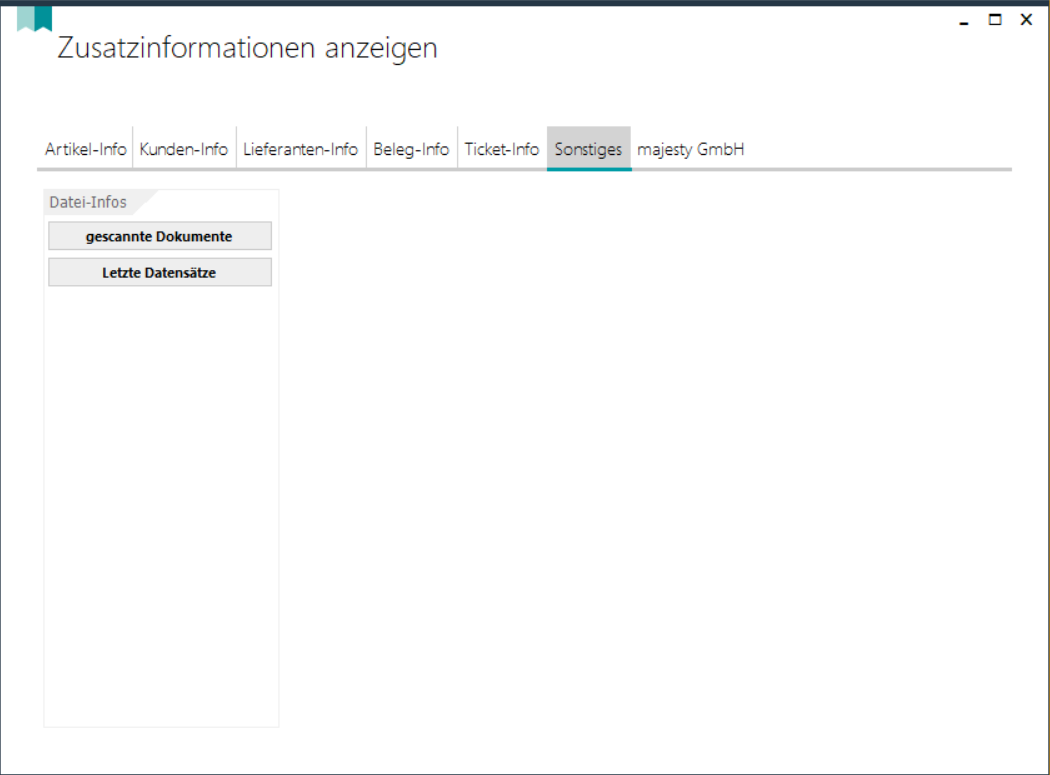 Zusatzinformationen anzeigen Sonstiges