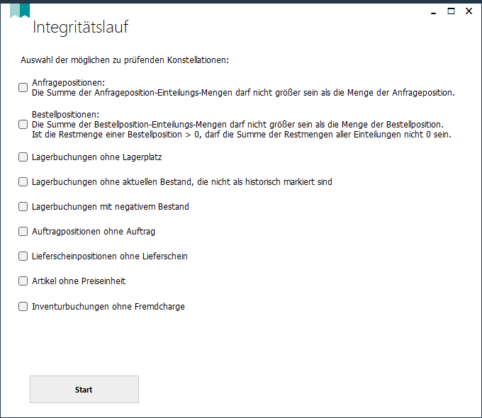 Integritätsprüflauf