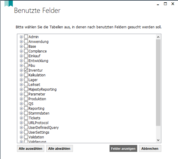 Benutze Felder