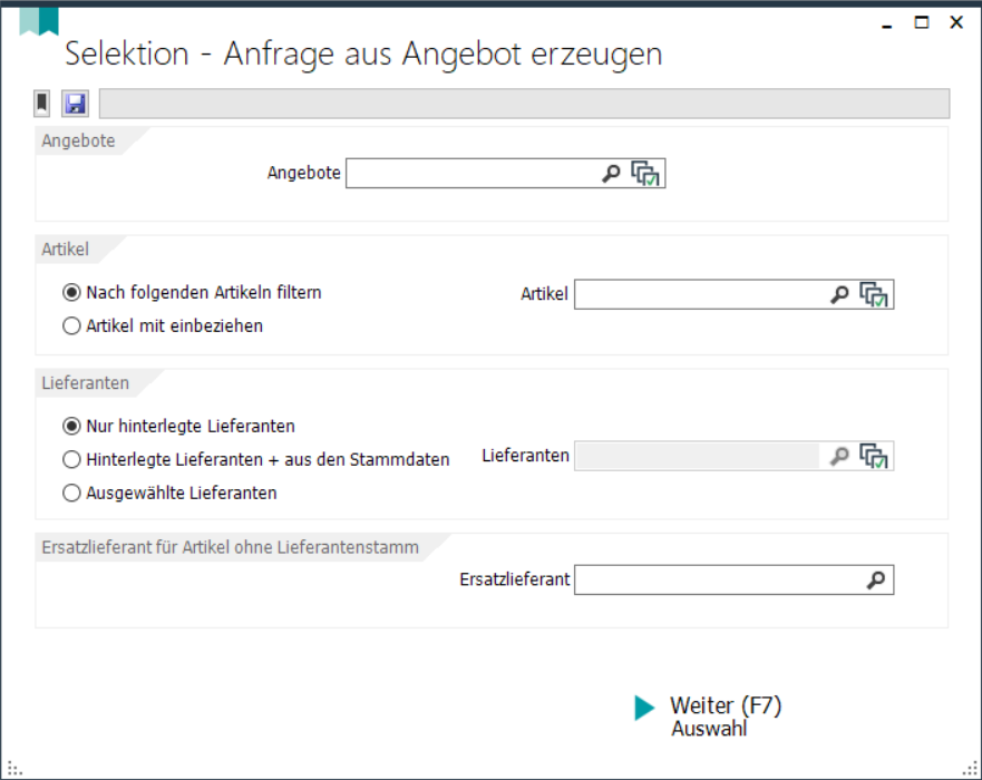 Anfrage aus Angebot erzeugen1