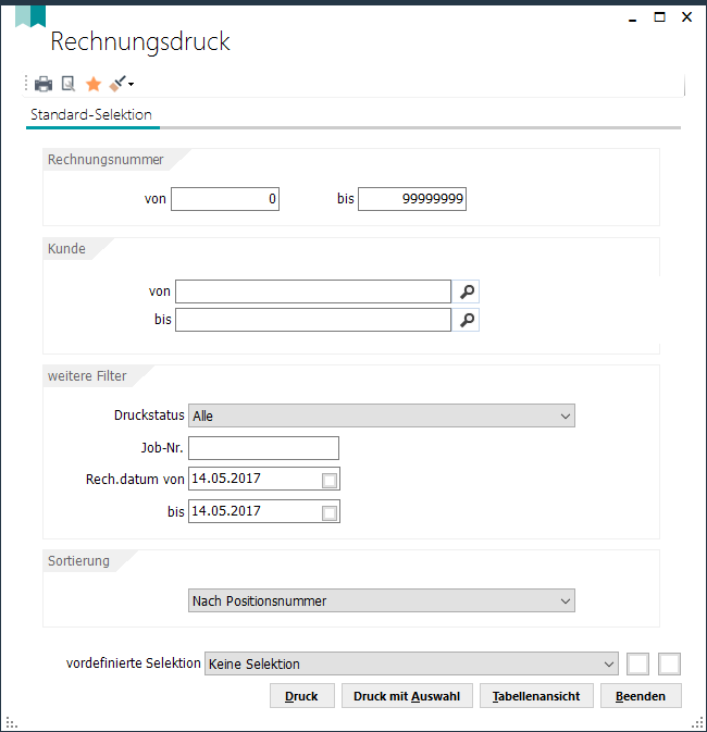 Rechnungsdruck