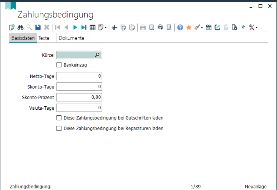 Zahlungsbedingung